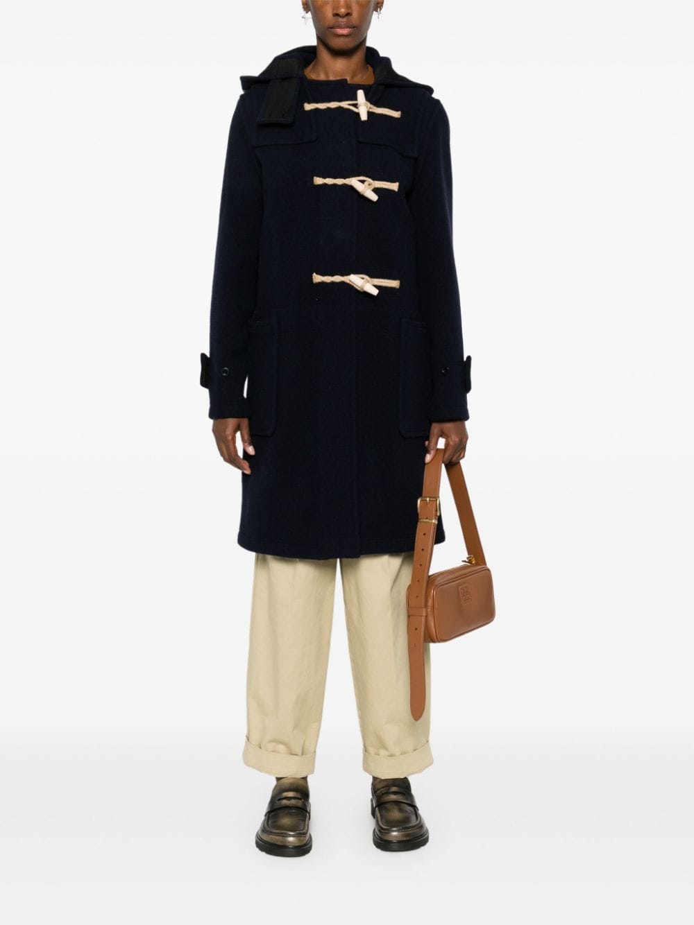 Shop Gloverall Monty Duffle Coat In Blue