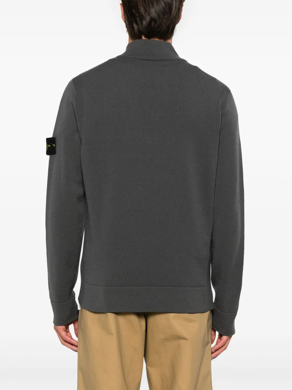Stone Island Sweater met Compass-logopatch Grijs