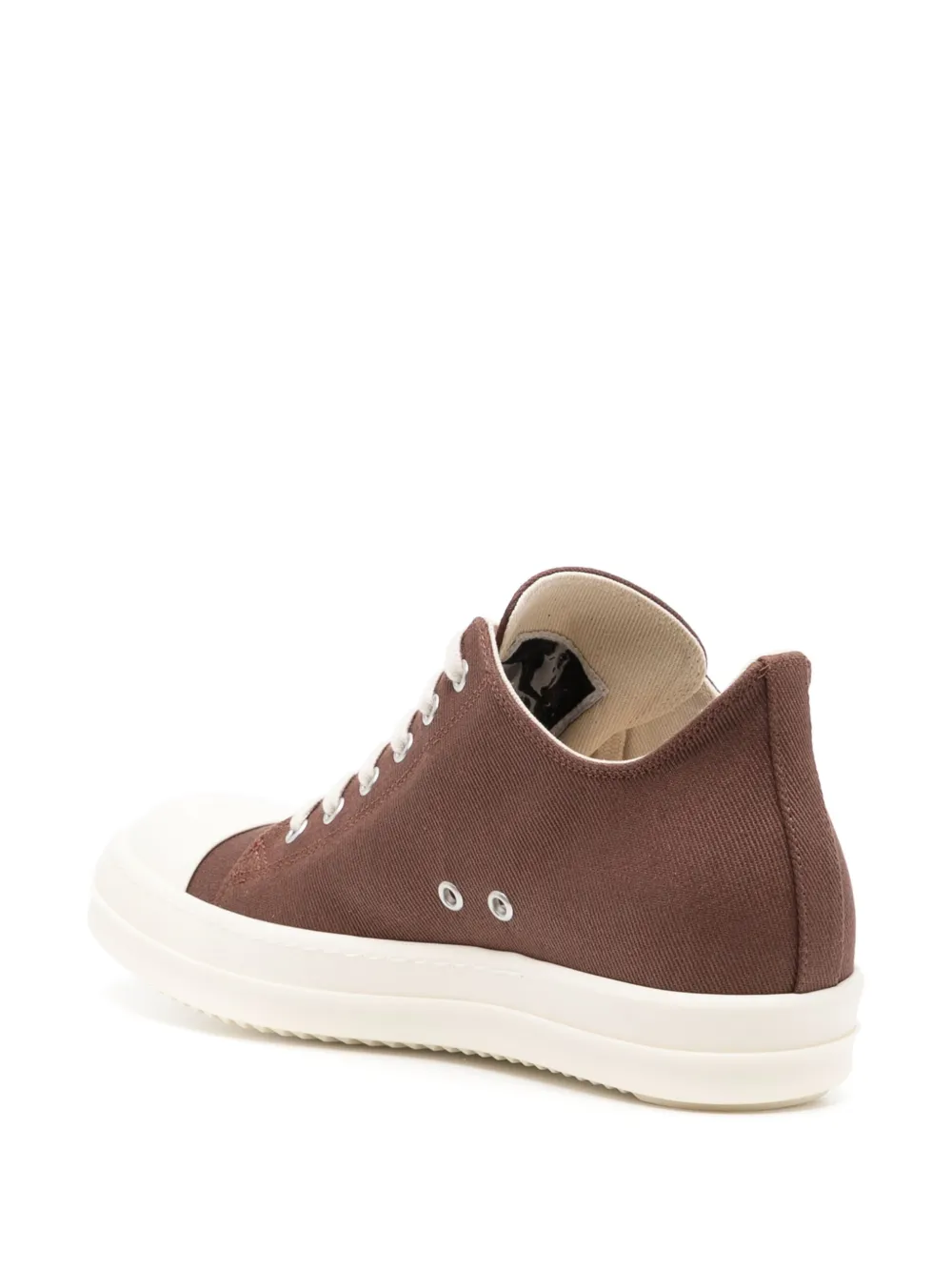 Rick Owens DRKSHDW lace-up canvas sneakers Brown