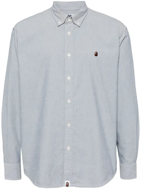 A BATHING APE® camisa con logo bordado