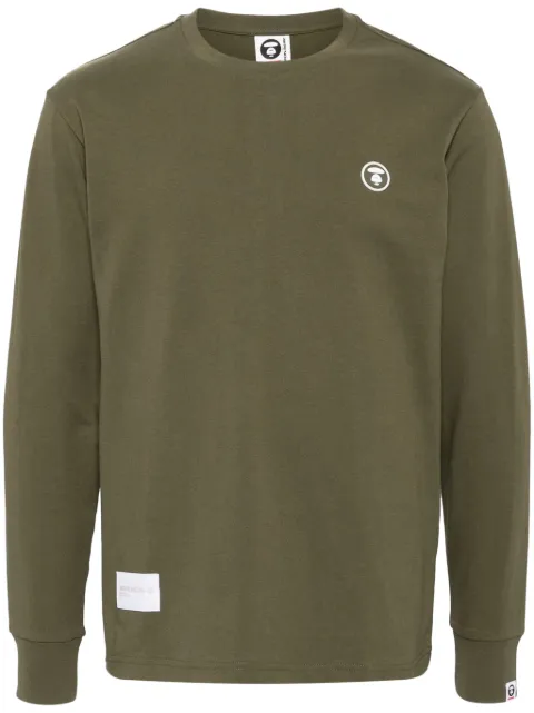 AAPE BY *A BATHING APE® Langarmshirt mit Moonface-Logo
