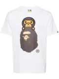 A BATHING APE® logo-printed cotton T-shirt - White
