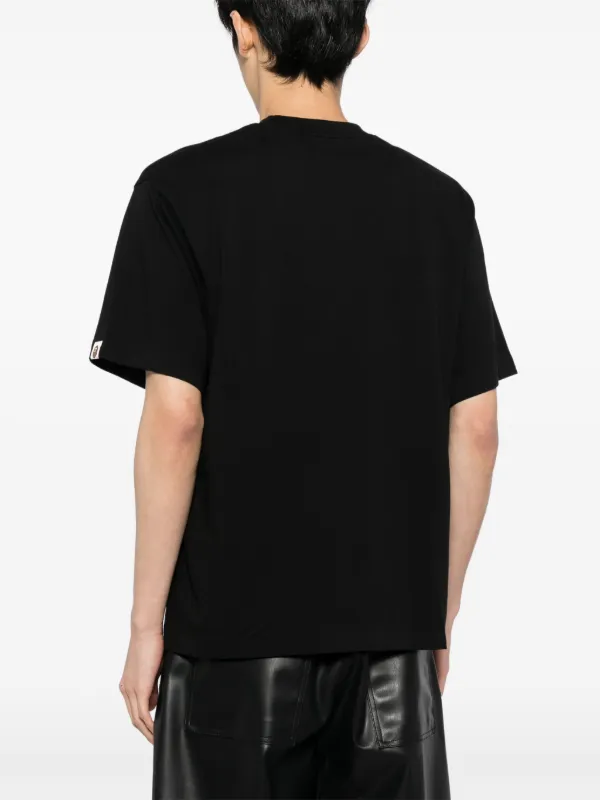 A BATHING APE® Embroidered Logo T-shirt | Black | FARFETCH JO
