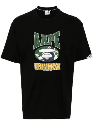 AAPE BY *A BATHING APE® Camiseta Com Estampa Gráfica | Preto
