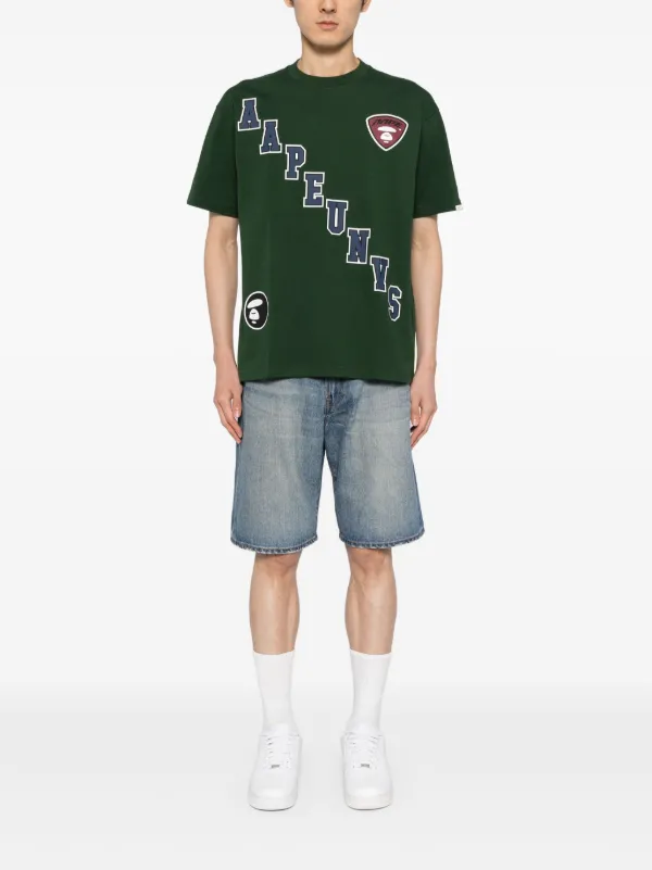 AAPE BY *A BATHING APE® graphic-printed Cotton T-shirt | Green