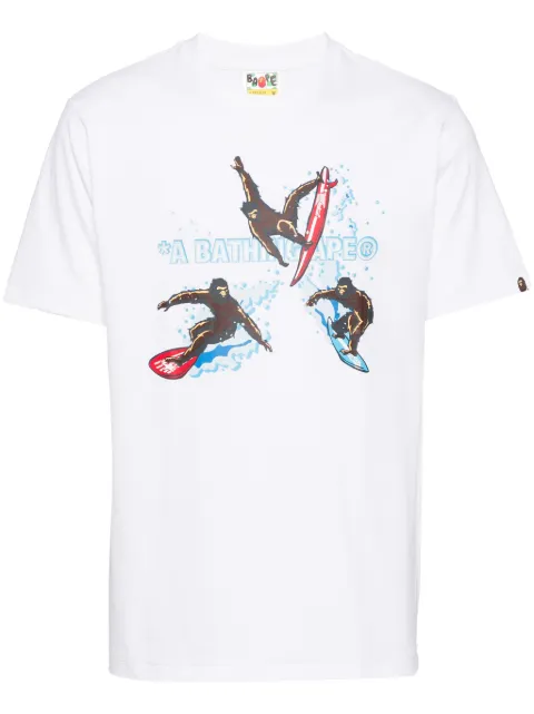 A BATHING APE® playera Surfing Apes