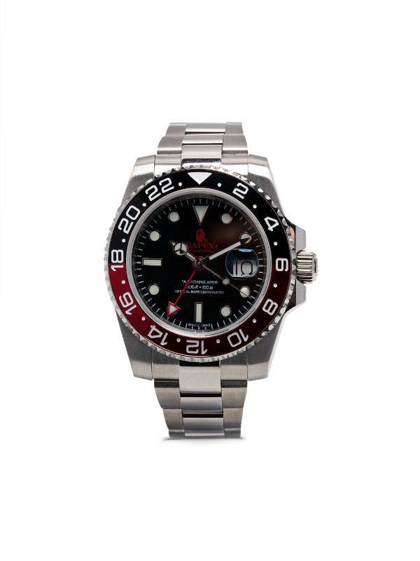 A BATHING APE® Classic Type 2 BAPEX Watch | Silver | FARFETCH AU