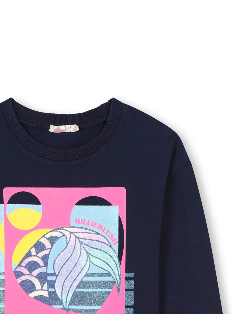 Billieblush Katoenen jurk met logoprint Blauw