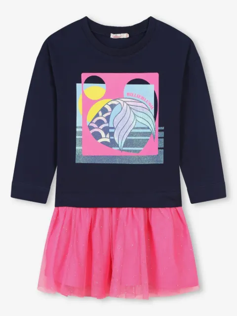 Billieblush vestido con logo estampado