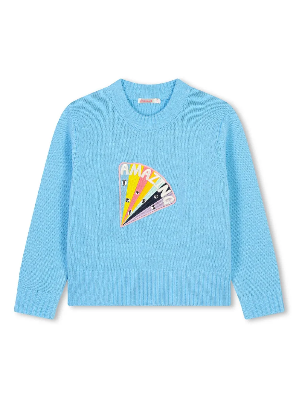 Billieblush sequin-embellished knitted sweater | Blue | Image 1