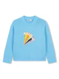 Billieblush sequin-embellished knitted sweater - Blue