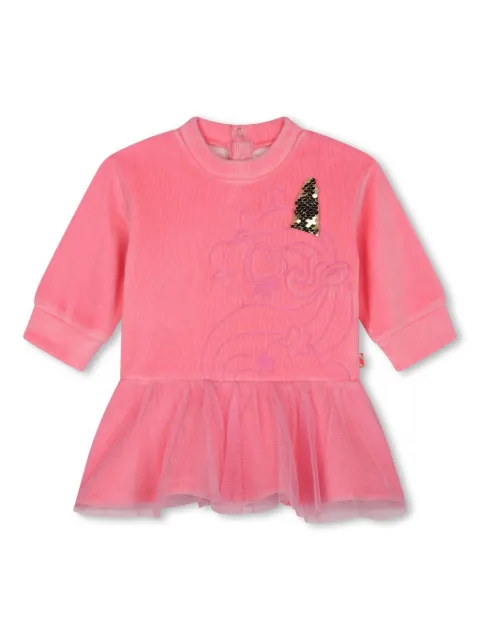 Billieblush unicorn-embroidered mini dress