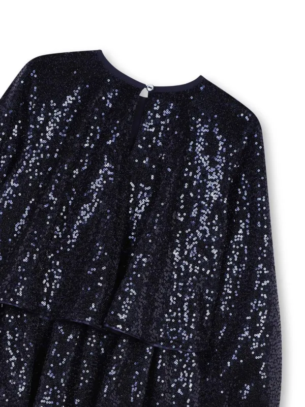 billieblush sequin dress BILLIEBLUSH Girls Blue Iridescent Sequin Dress