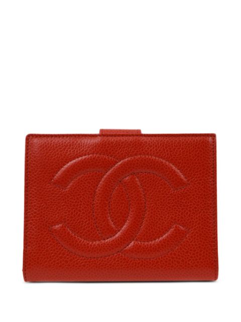 CHANEL 1990-2000s CC leather wallet Women