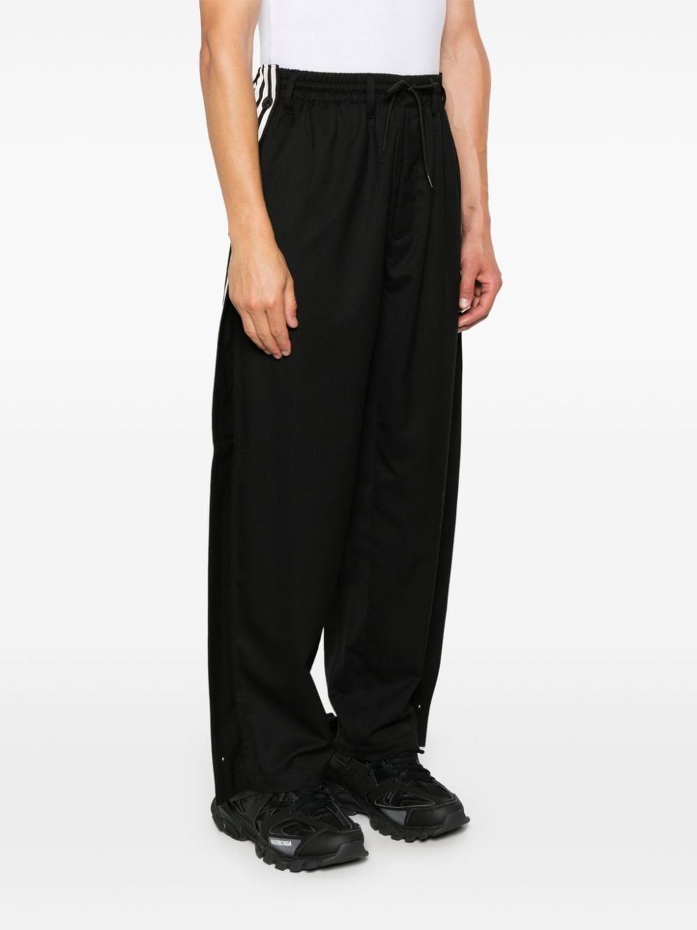 Shop Y-3 3-stripe Track Pants In Black