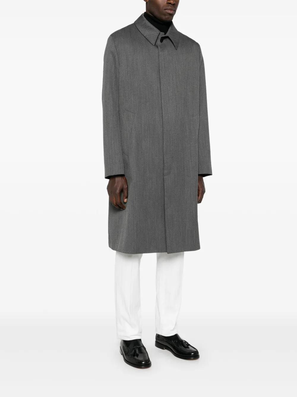  Lardini Wool Coat - Grey 