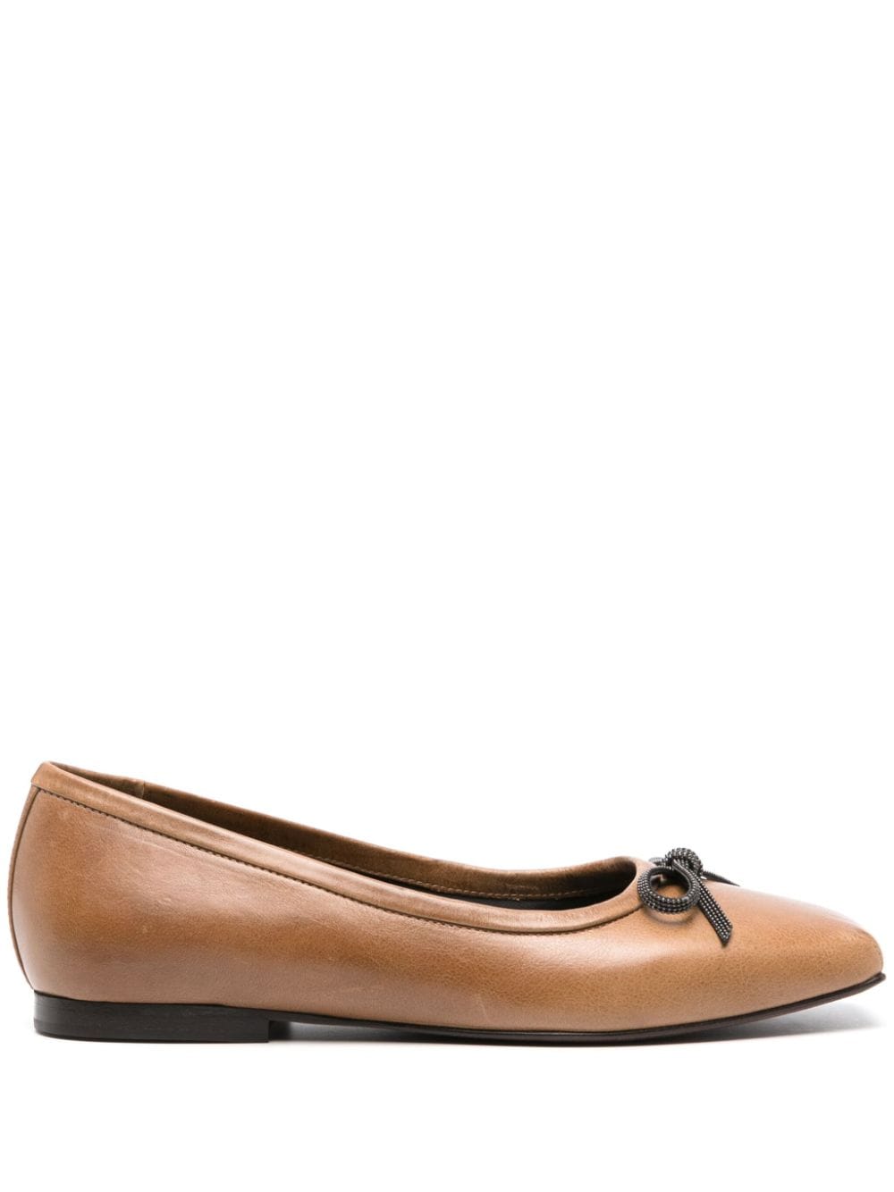 Brunello Cucinelli Monili chain detail ballet flats Brown