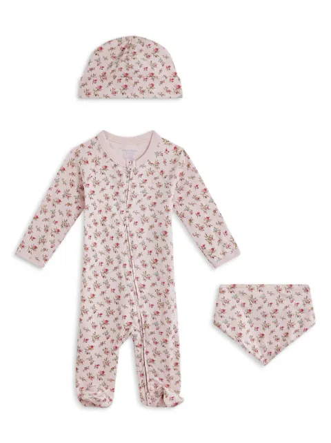 POLO RALPH LAUREN KIDS floral-print cotton babygrow set