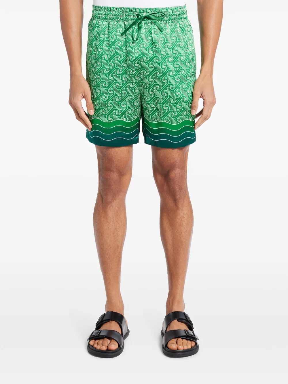 Casablanca Shorts met geometrische print Groen