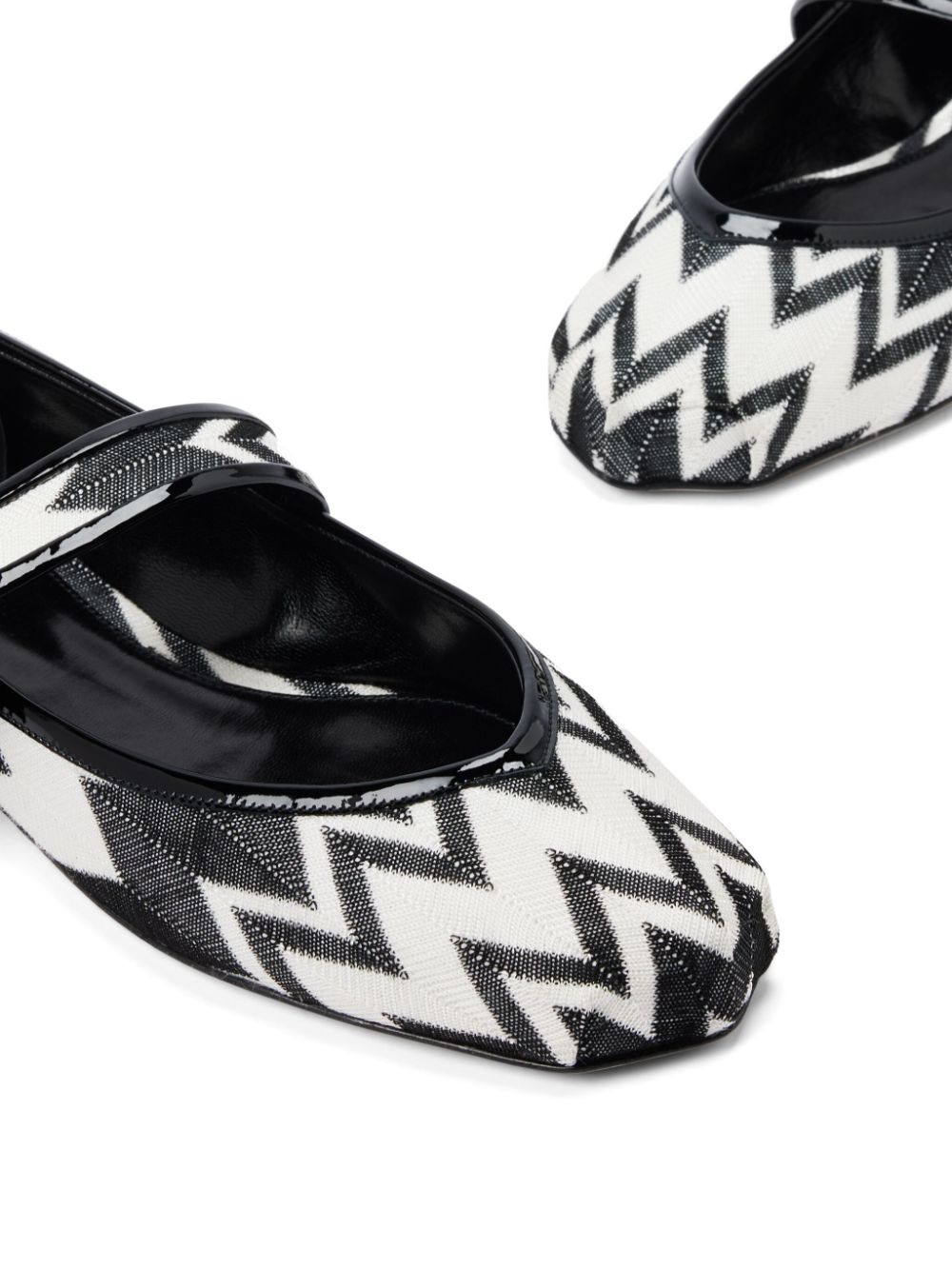 Missoni Ballerina's met zigzag-patroon Wit