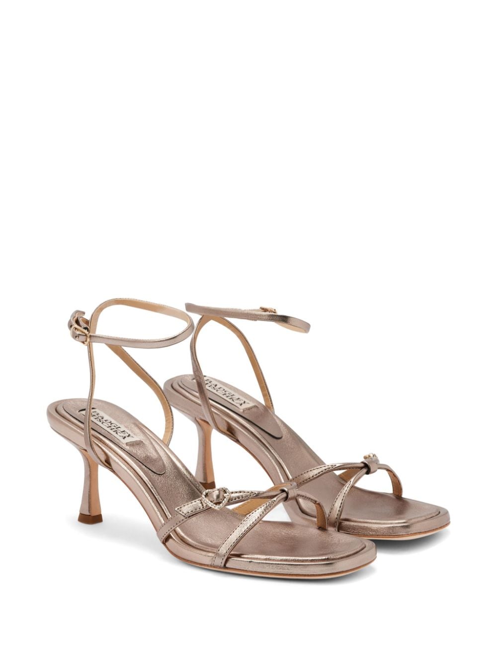 Badgley Mischka 65mm Brynna leather sandals - Roze