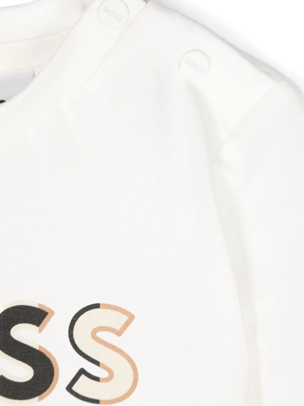 BOSS Kidswear T-shirt met logoprint Wit