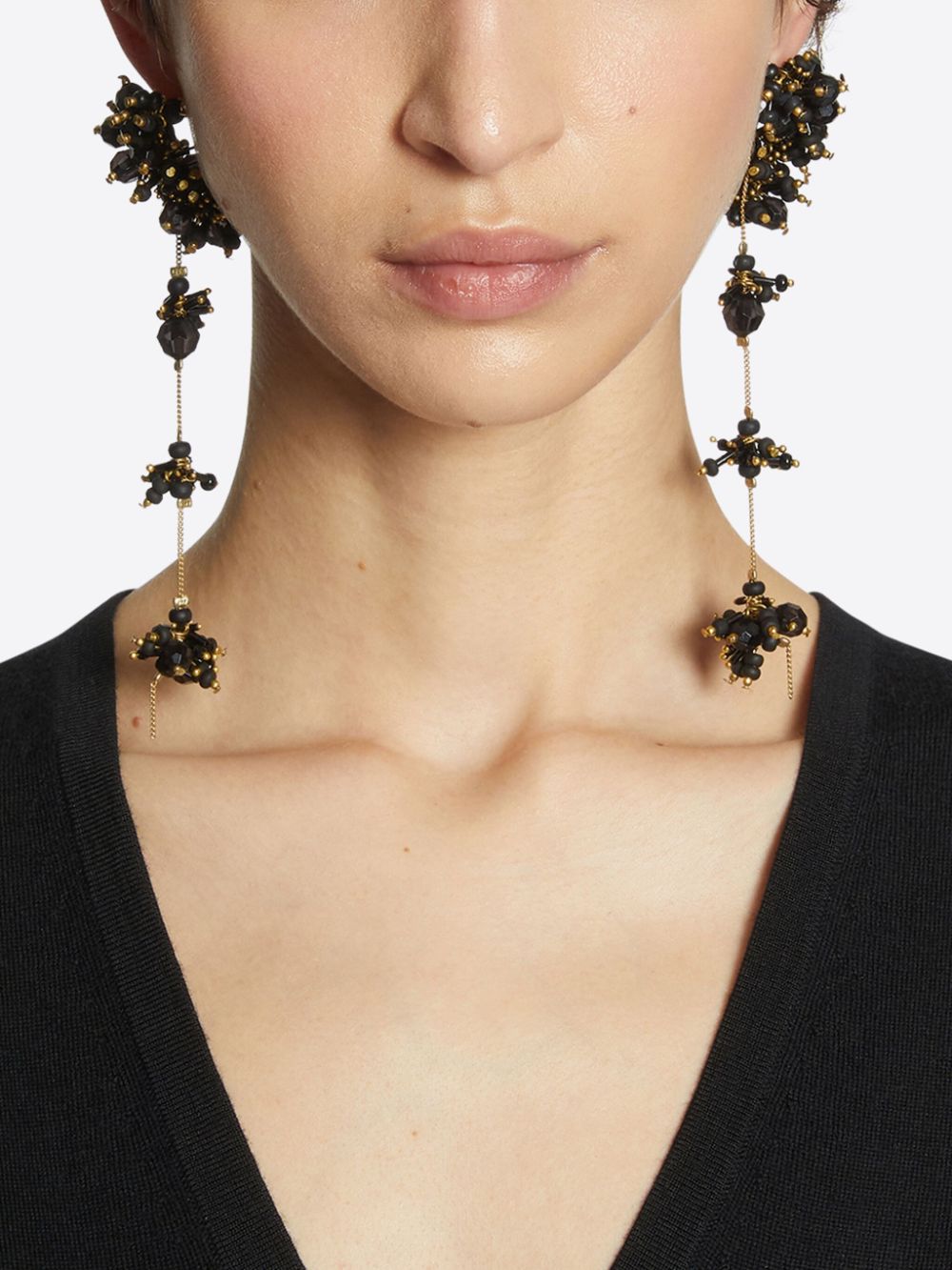 DRIES VAN NOTEN GLASS DROP EARRINGS 