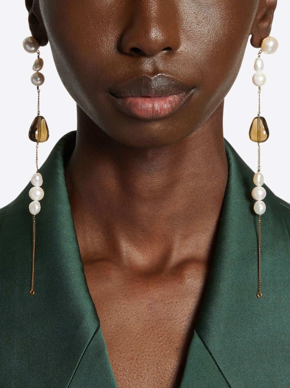 DRIES VAN NOTEN PEARL DROP EARRINGS 