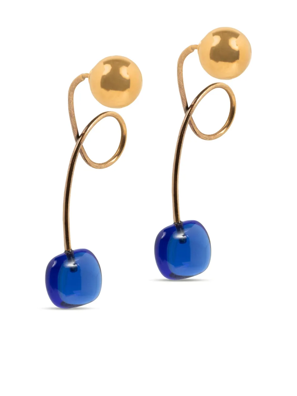 DRIES VAN NOTEN Oorbellen met glas - Goud