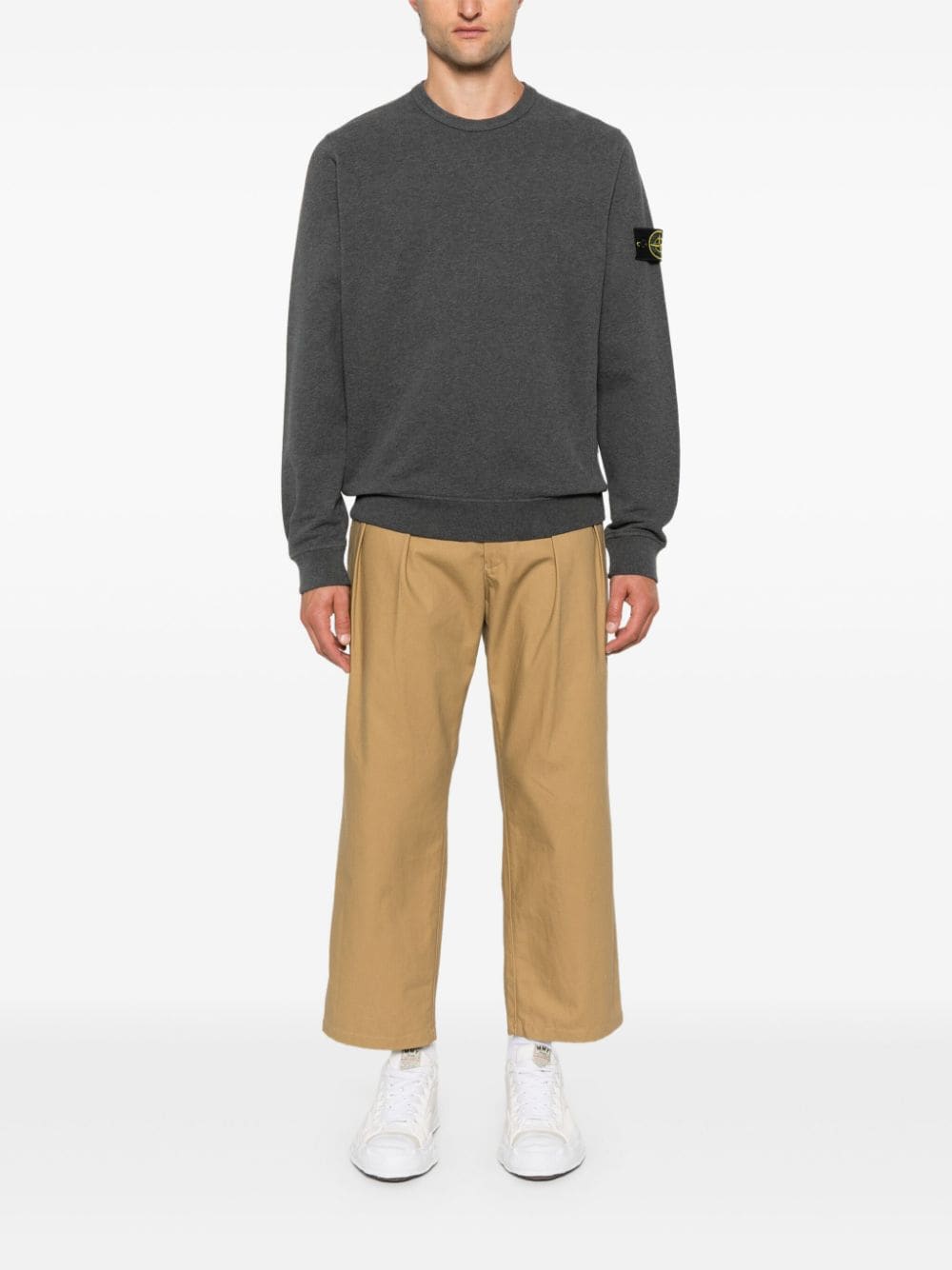 Stone Island Sweater met Compass-logopatch - Grijs