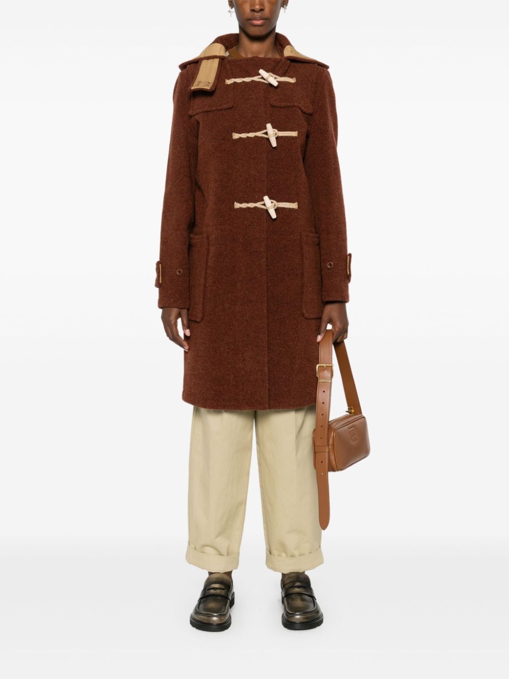 Shop Gloverall Monty Duffle Coat In Brown