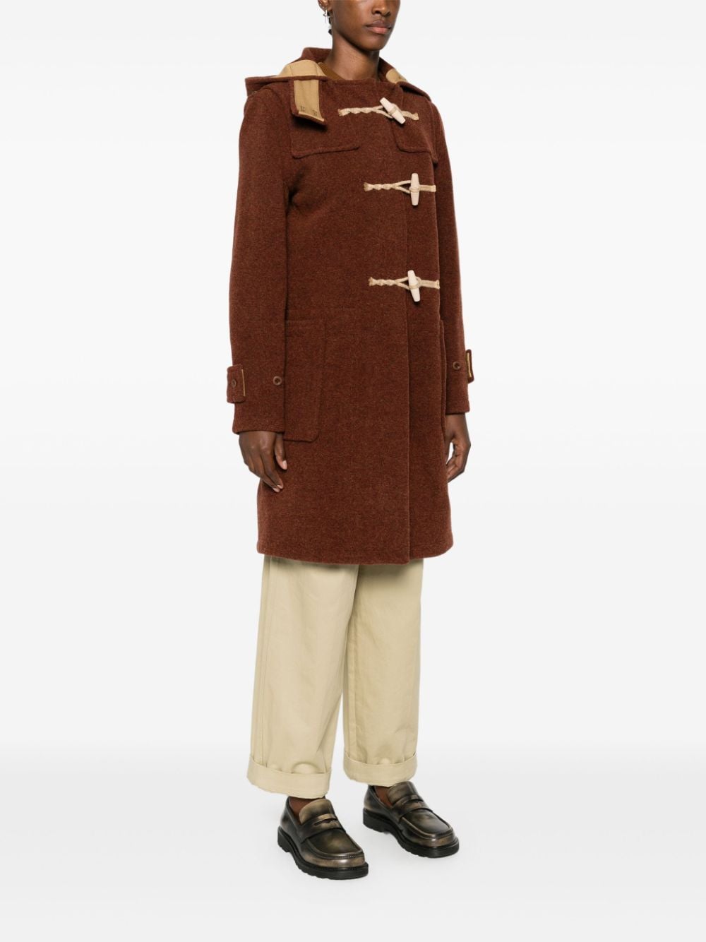 Shop Gloverall Monty Duffle Coat In Brown