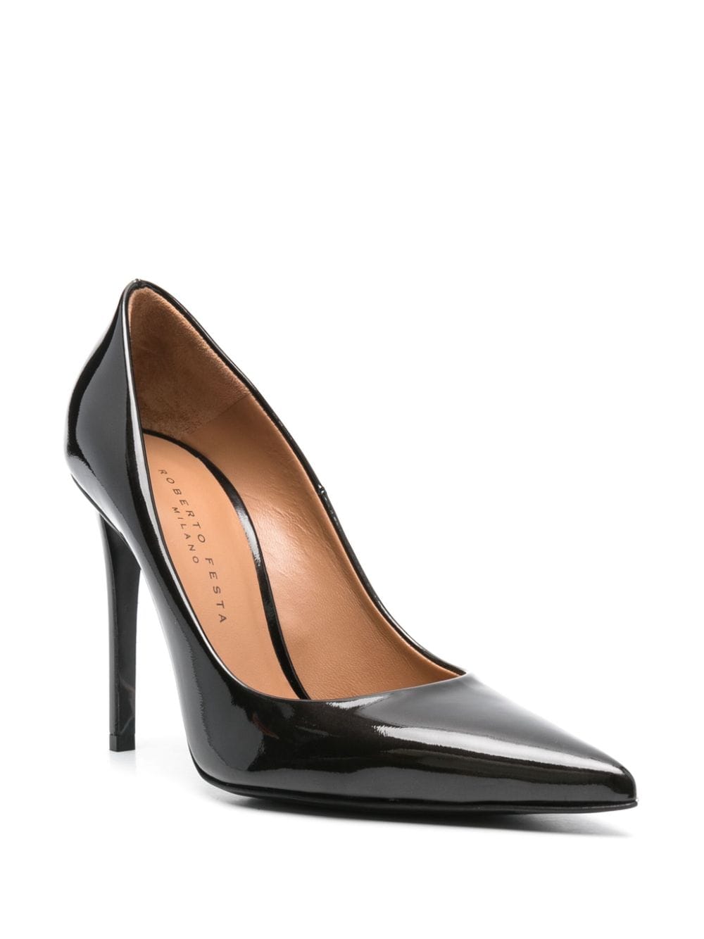 Roberto Festa 100 mm leren pumps - Zwart