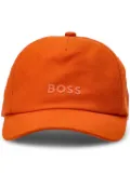 BOSS logo-print cotton cap - Orange