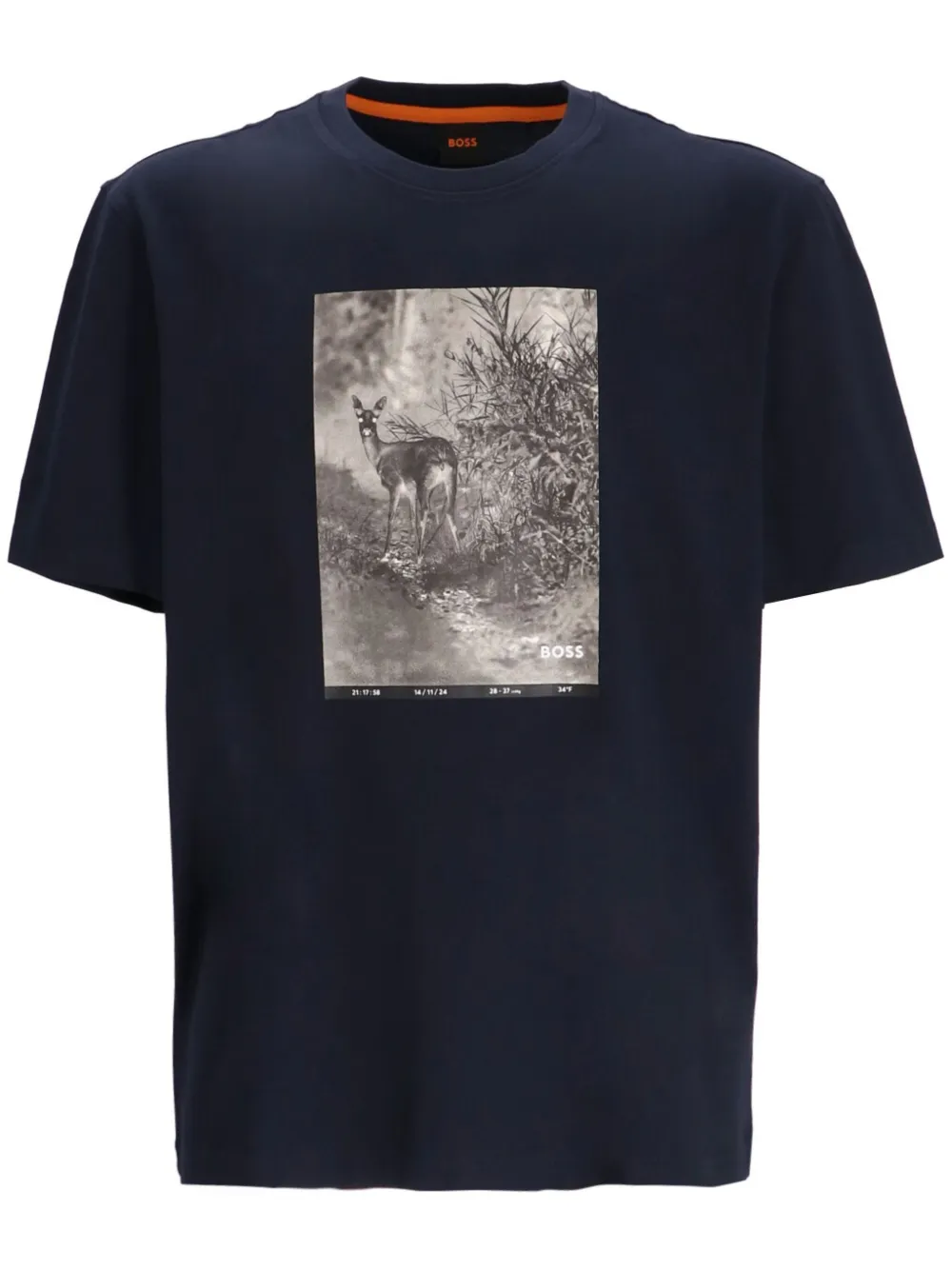 BOSS photograph-print T-shirt – Blue