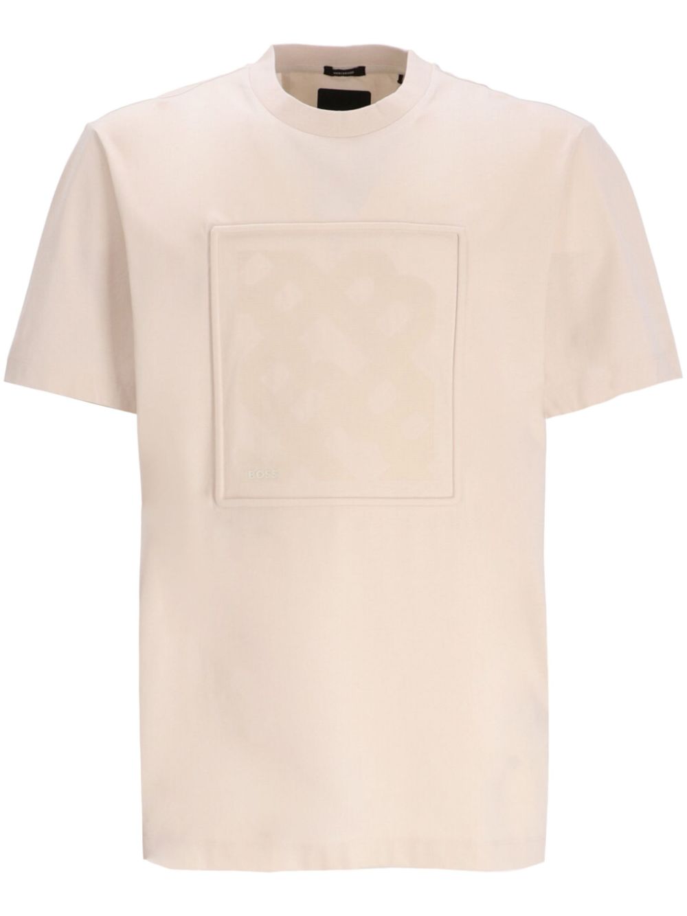 BOSS square-patch T-shirt - Neutrals