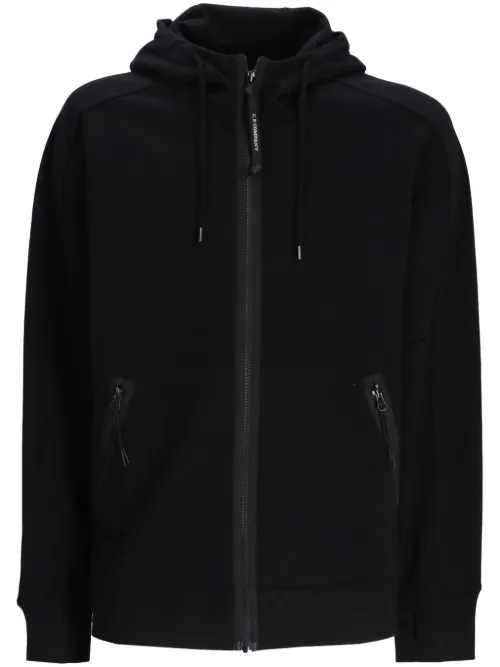 Hoodie zippé à détail de verres - C.P. Company - Modalova
