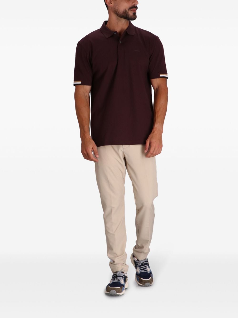 Shop Hugo Boss T_commuter Tapered Trousers In Neutrals