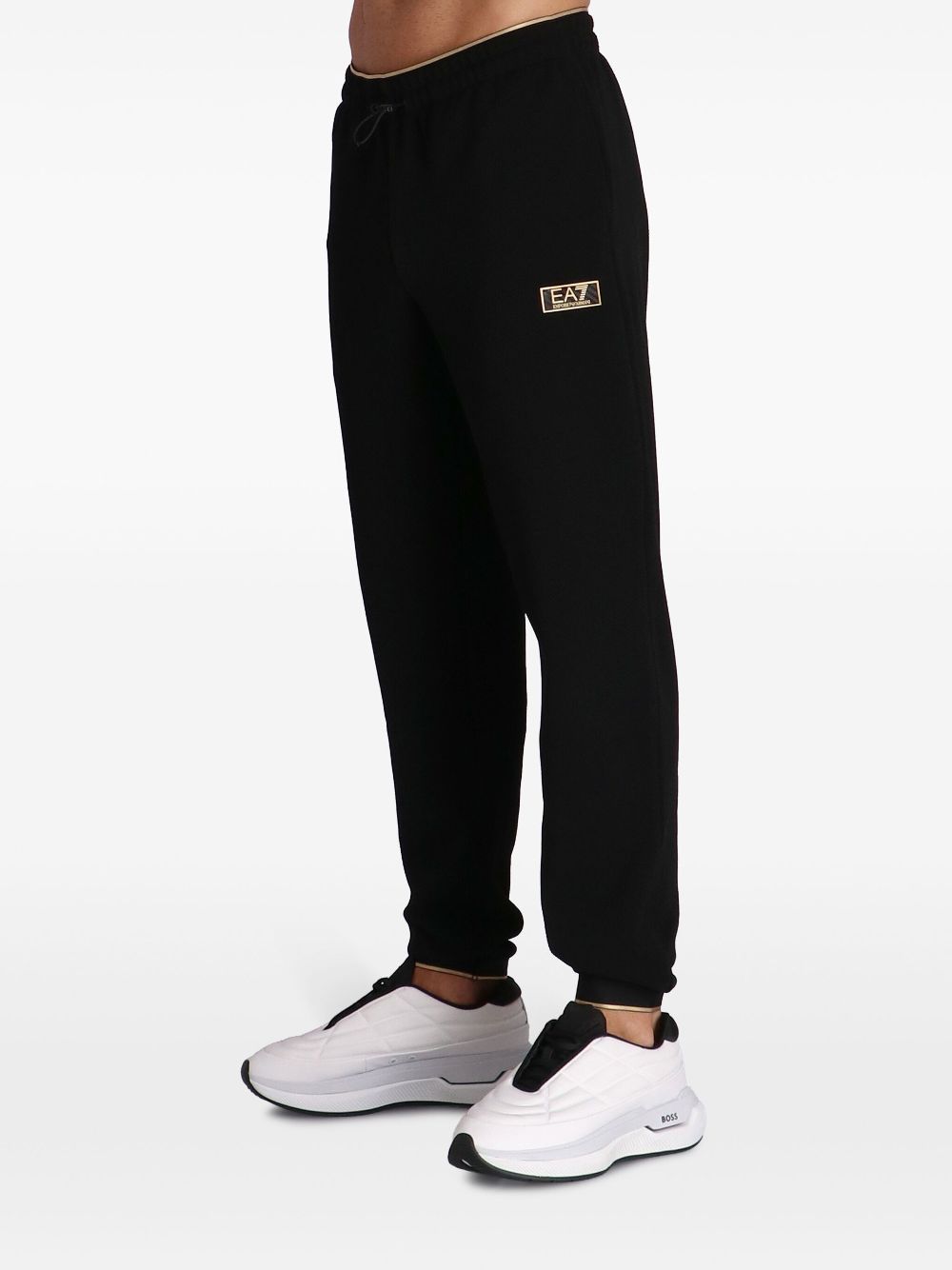 Ea7 Emporio Armani logo-applique pique track pants Men