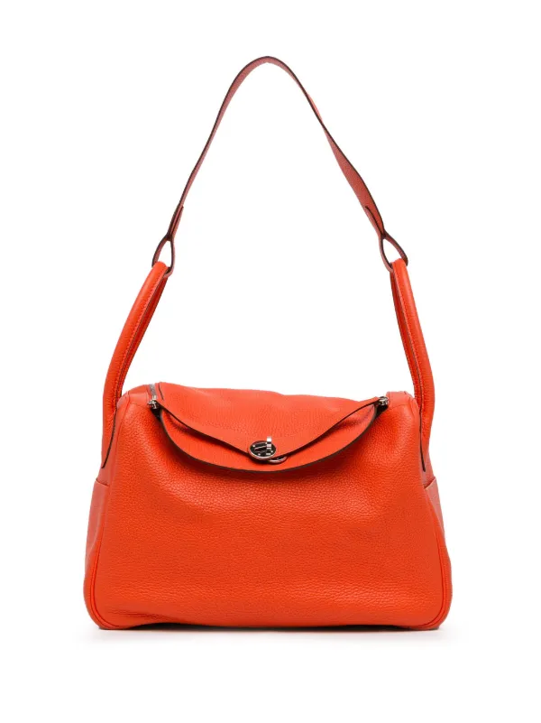 Hermès Pre-Owned 2015 Clemence Lindy Satchel-Tasche 34cm Orange