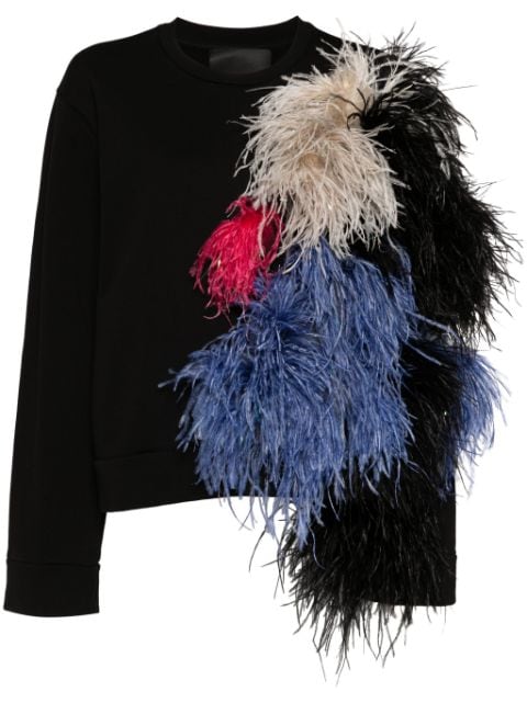 Loulou feather-detail sweatshirt