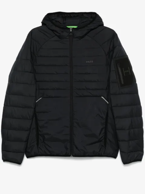 BOSS water-repellent padded jacket with decorative reflective details