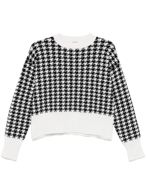 HUGO houndstooth-intarsia sweater