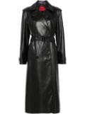 HUGO coated-finish trench coat - Black