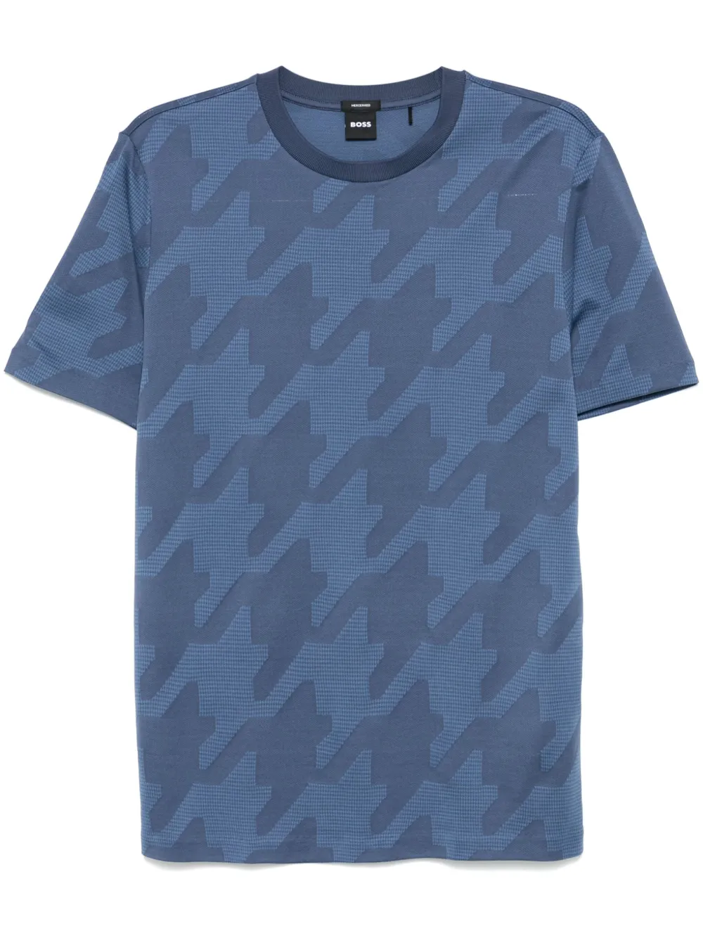 BOSS playera con motivo pied de poule | azul | Image 1