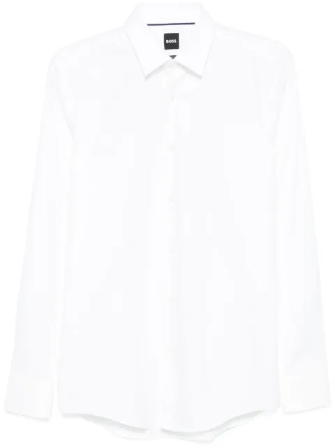 BOSS interlock-weave shirt