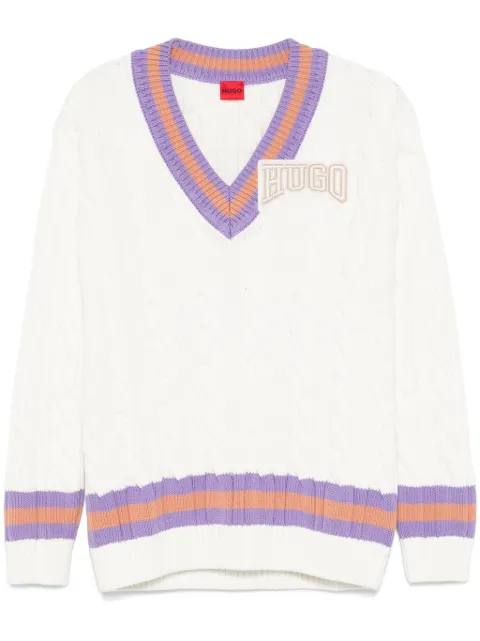HUGO logo-patch sweater