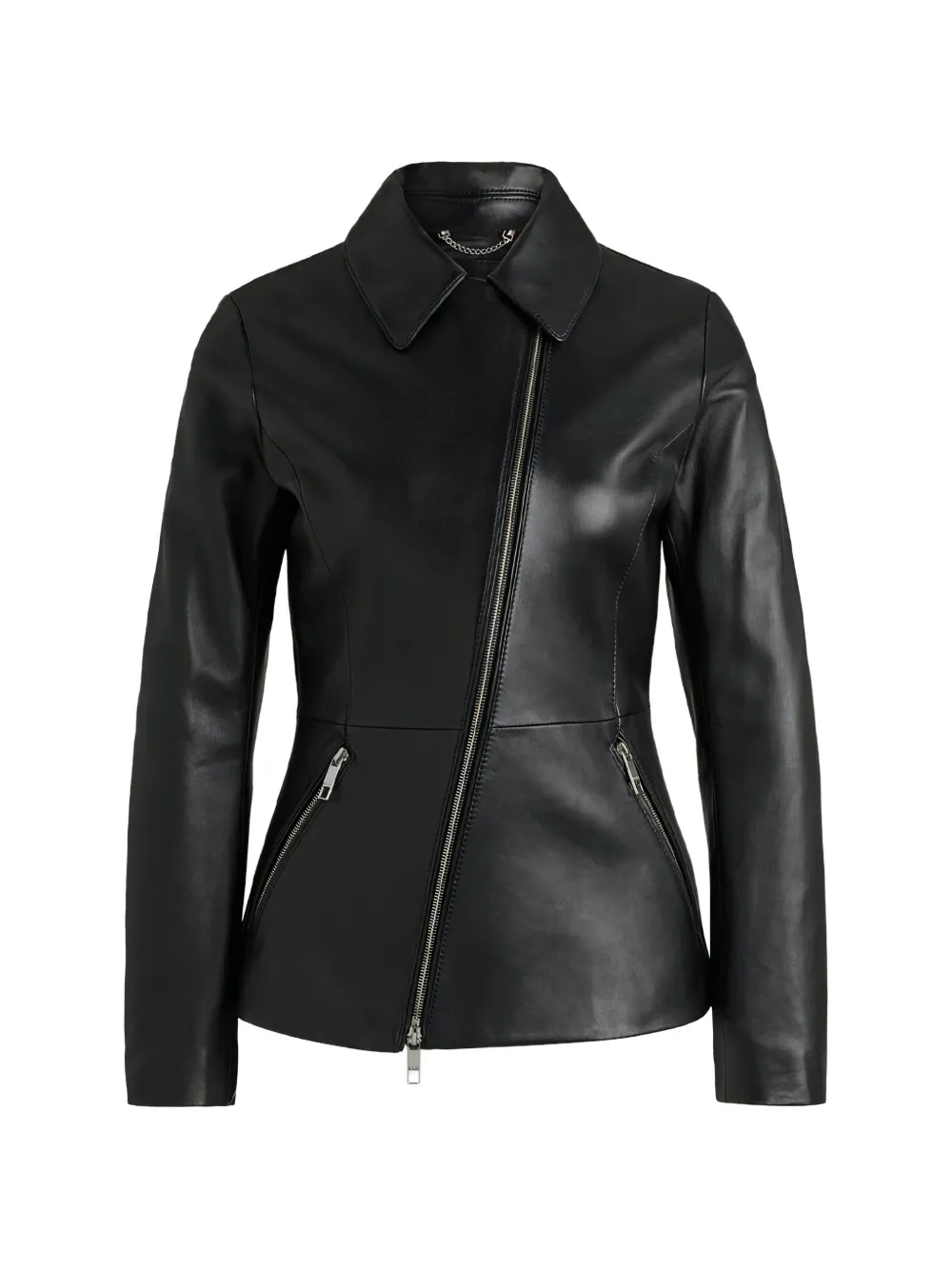 BOSS zip leather jacket - Nero