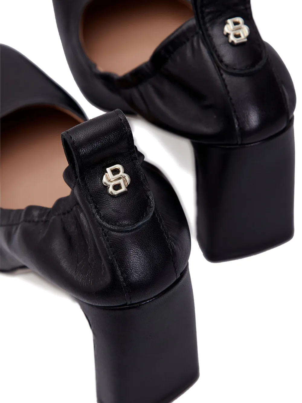 BOSS 88 mm pumps met blokhak en vierkante neus Zwart
