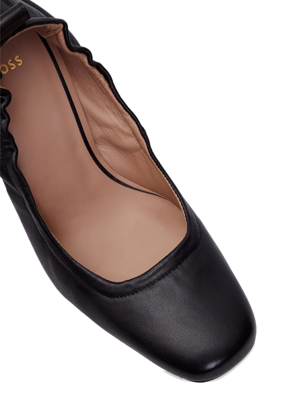 BOSS 88 mm pumps met blokhak en vierkante neus Zwart